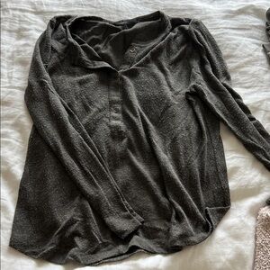 Jenni Kayne Charcoal Long Sleeve Tee